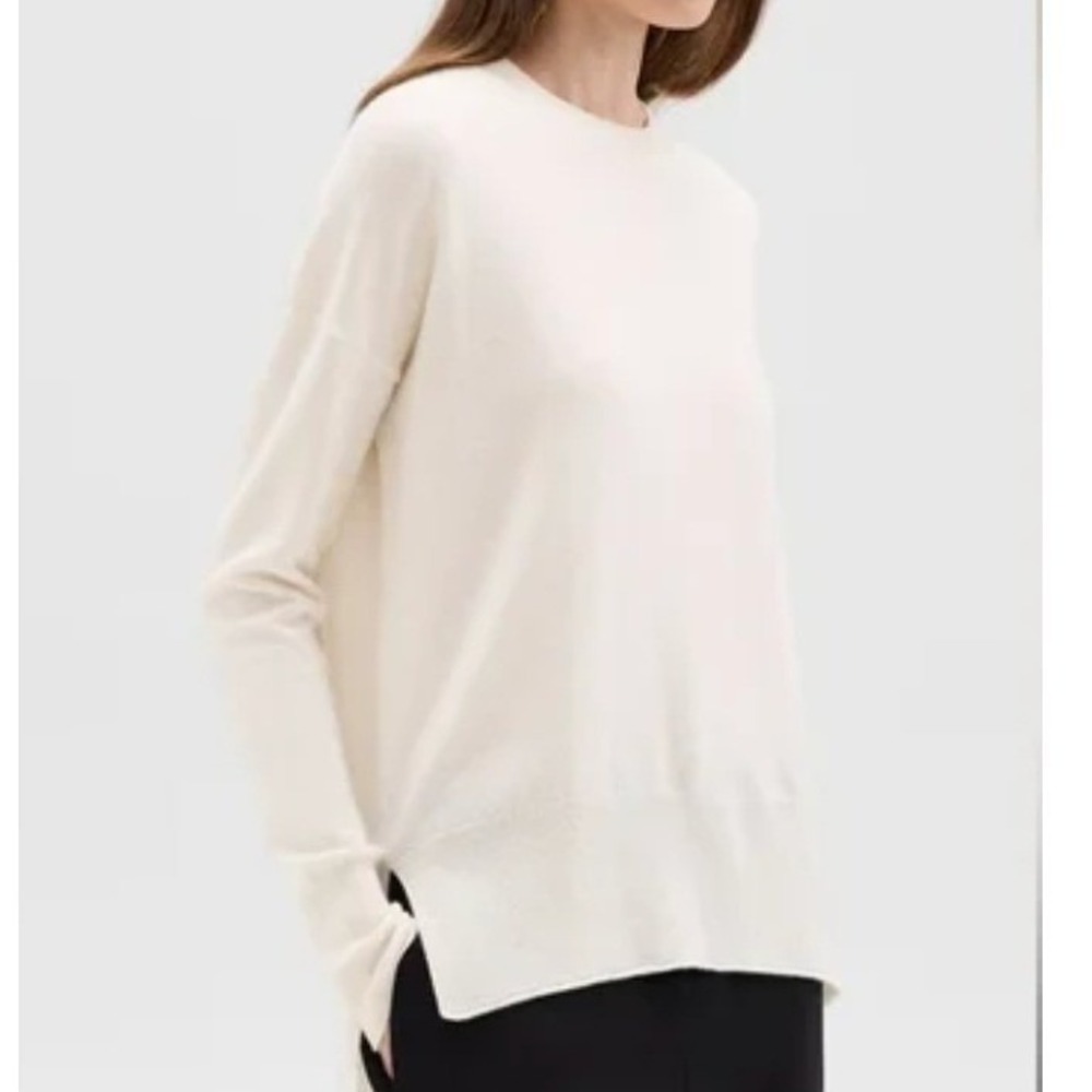 Theory Cream Crewneck Turtleneck Sweater - Picture 2 of 8